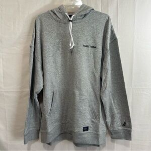 Nautica Unisex OGH Grey Heather Long Sleeve Hoodie Sweatshirt XL
